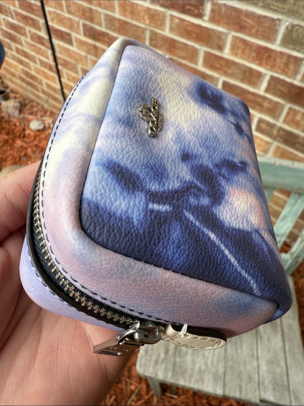 COACH Pastel Blue and Pink Tie-Dye Cosmetic Pouch - Picture 12 of 12